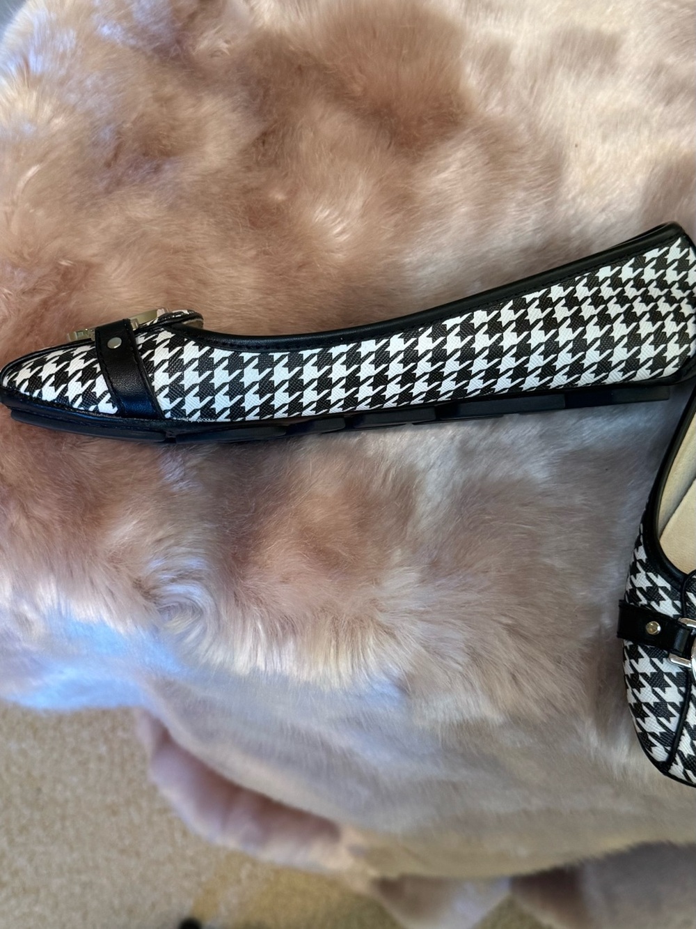 MICHAEL Michael Kors Black & White Houndstooth Logo Loafers - Picture 4 of 4
